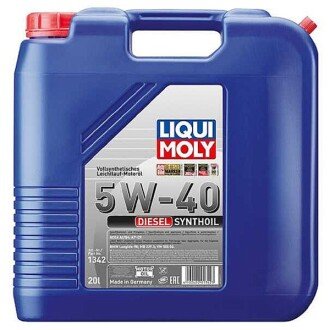 Моторна олива Diesel Synthoil 5W-40, 20 л - LIQUI MOLY 1342 (фото 1)