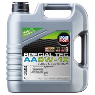 Моторное масло Special Tec AA 0W-16, 4 л - LIQUI MOLY 21327