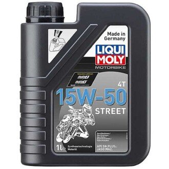 Моторное масло Motorbike 4T Street 15W-50, 1 л - LIQUI MOLY 2555