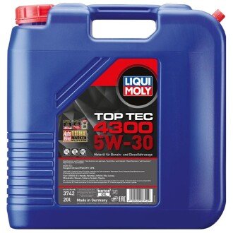 Моторна олива Top Tec 4300 5W-30, 20 л - LIQUI MOLY 3742 (фото 1)