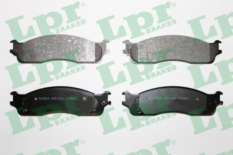 Комплект гальмівних колодок передн, DODGE RAM, RAM 1500, RAM 2500 5.7-8.0 06.01- - LPR 05P1478