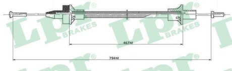 Тросовий привод, привод зчеплення - LPR C0076C