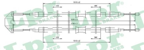 - Трос ручного гальма - LPR C0550B