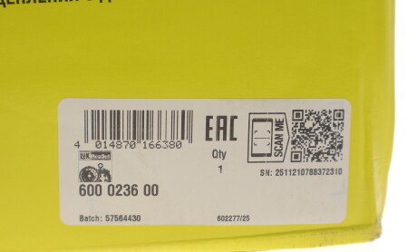 Фото 2 - Комплект сцепления LuK 600 0236 00 (600023600)