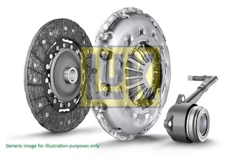 Комплект зчеплення Ford Fiesta/Fusion 1.4 16V 01-12 (d=210mm) (+вижимний) - (1141597, 1145313, 1477989) LuK 621 3052 33