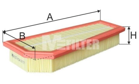 Фільтр повітряний C/E 180/200/250 CGI W204/212 09- - M-FILTER K7034