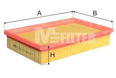 Фільтр повітряний MFILTER - (09204635, 1378083E00, 1378086G00) M-FILTER K 777