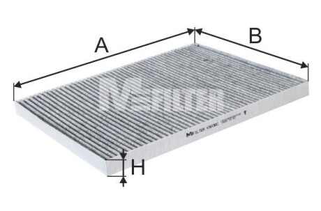 K 9036 C Фільтр салона вугільний MFILTER - M-FILTER K 9036C