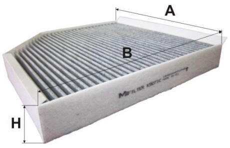 Фільтр салону Audi A6/A7/A8 10- (вугільний) - M-FILTER K9071C