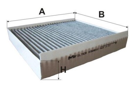 K 9081 C Фільтр салона вугільний MFILTER - M-FILTER K 9081C