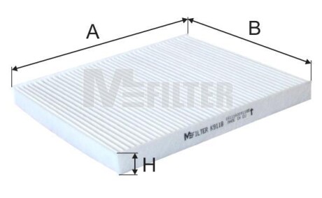 Фільтр салону Suzuki 1.3/1.5 Jimny 98- - (9586081A20000, 9586081A10, 9586081A00000) M-FILTER K 9118 (фото 1)