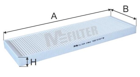 Фільтр салона MFILTER - (0018357047, 36779106005, 36779106006) M-FILTER K 964