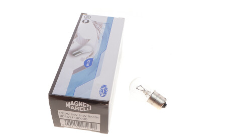 Автолампа P21W BA15s 21 W прозрачная - MAGNETI MARELLI 008511100000