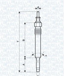 Свеча накаливания - MAGNETI MARELLI 062900004304