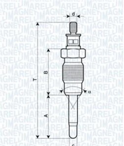 Свеча накаливания - (7700105290, 7700867002, 7700874336) MAGNETI MARELLI 062900016304