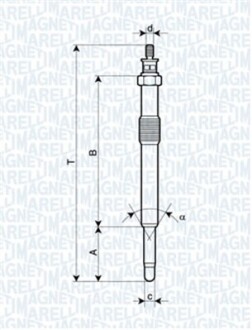 Свеча накаливания - MAGNETI MARELLI 062900049304