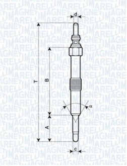 Свеча накаливания - MAGNETI MARELLI 062900067304