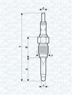 Свеча накаливания - MAGNETI MARELLI 062900084304