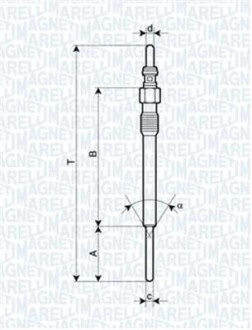 Свеча накаливания - MAGNETI MARELLI 062900090304