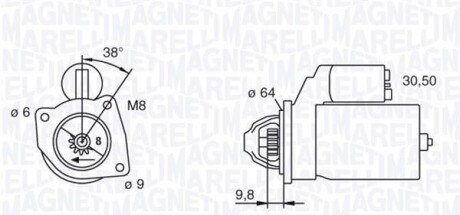 Стартер - MAGNETI MARELLI 063101018010