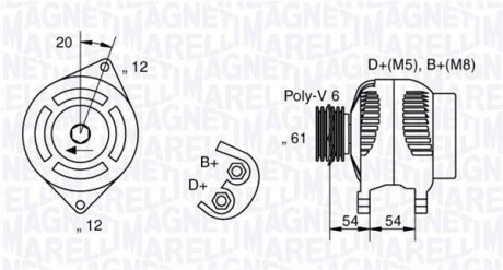 Генератор - MAGNETI MARELLI 063321826010