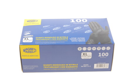 Рукавиці нітрилові (XL) 100 шт. (чорні) - MAGNETI MARELLI 099700141040
