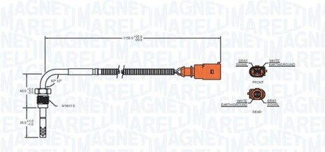 Фото 2 - Лямбда зонд MAGNETI MARELLI 172000041010