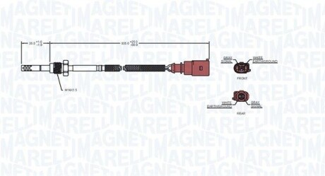 Фото 2 - Лямбда зонд MAGNETI MARELLI 172000229010