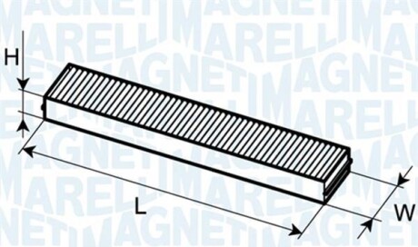 Фильтр, воздух во внутренном пространстве - MAGNETI MARELLI 350203061130