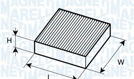 Фильтр, воздух во внутренном пространстве - (30612666, 31369416) MAGNETI MARELLI 350203061750