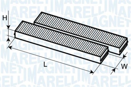 Фильтр, воздух во внутренном пространстве - MAGNETI MARELLI 350203062610