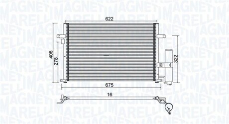 Радіатор кондиціонера в зборі - MAGNETI MARELLI 350203912000