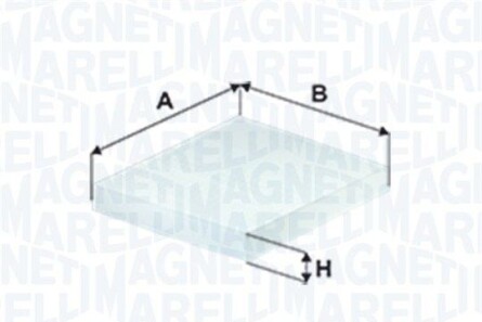 Carbon Cabin Air Filter - (a4538350300, 272774711R, 272779986R) MAGNETI MARELLI 350208065590 (фото 1)