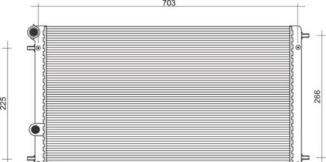 Радиатор, охлаждение двигателя - (1C0121253, 1C0121253A, 1C0121253C) MAGNETI MARELLI 350213105100
