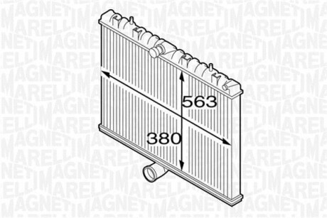 Радиатор, охлаждение двигателя - MAGNETI MARELLI 350213127300