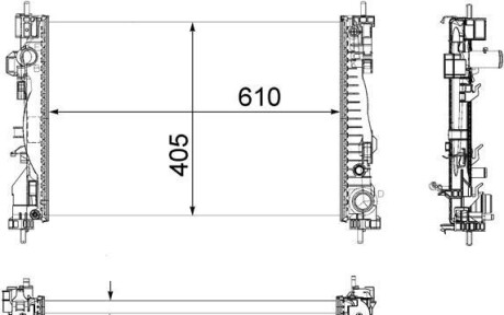 Фото 2 - Радіатор охолодження MAGNETI MARELLI 350213129700
