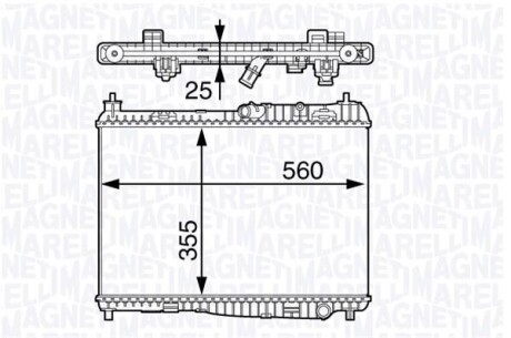 Радиатор, охлаждение двигателя - (8V518005BE, 8V518005BD) MAGNETI MARELLI 350213142100