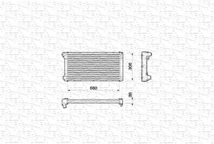 Радиатор, охлаждение двигателя - MAGNETI MARELLI 350213168000
