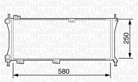 Радиатор, охлаждение двигателя - MAGNETI MARELLI 350213814000