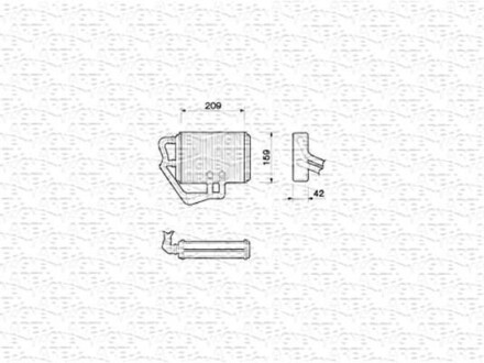 Теплообменник, отопление салона - MAGNETI MARELLI 350218065000