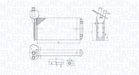 Радіатор печі салону - MAGNETI MARELLI 350218410000 (фото 1)
