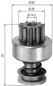 Ведущая шестерня, стартер - MAGNETI MARELLI 940113020121
