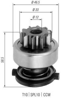 Ведущая шестерня, стартер - MAGNETI MARELLI 940113020252