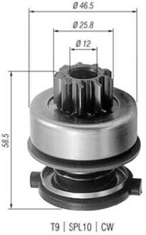 Ведущая шестерня, стартер - MAGNETI MARELLI 940113020259