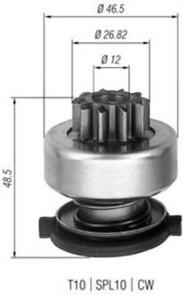 Ведущая шестерня, стартер - MAGNETI MARELLI 940113020309