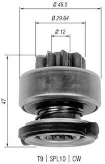 Ведущая шестерня, стартер - MAGNETI MARELLI 940113020335