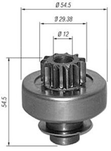 Ведущая шестерня, стартер - (3132067J00, 5835C3, 7701041248) MAGNETI MARELLI 940113020347