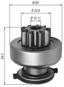 Ведущая шестерня, стартер - MAGNETI MARELLI 940113020349