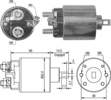 Тяговое реле, стартер - MAGNETI MARELLI 940113050022