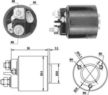 Тяговое реле, стартер - (am53305j, 583678, 583675) MAGNETI MARELLI 940113050059